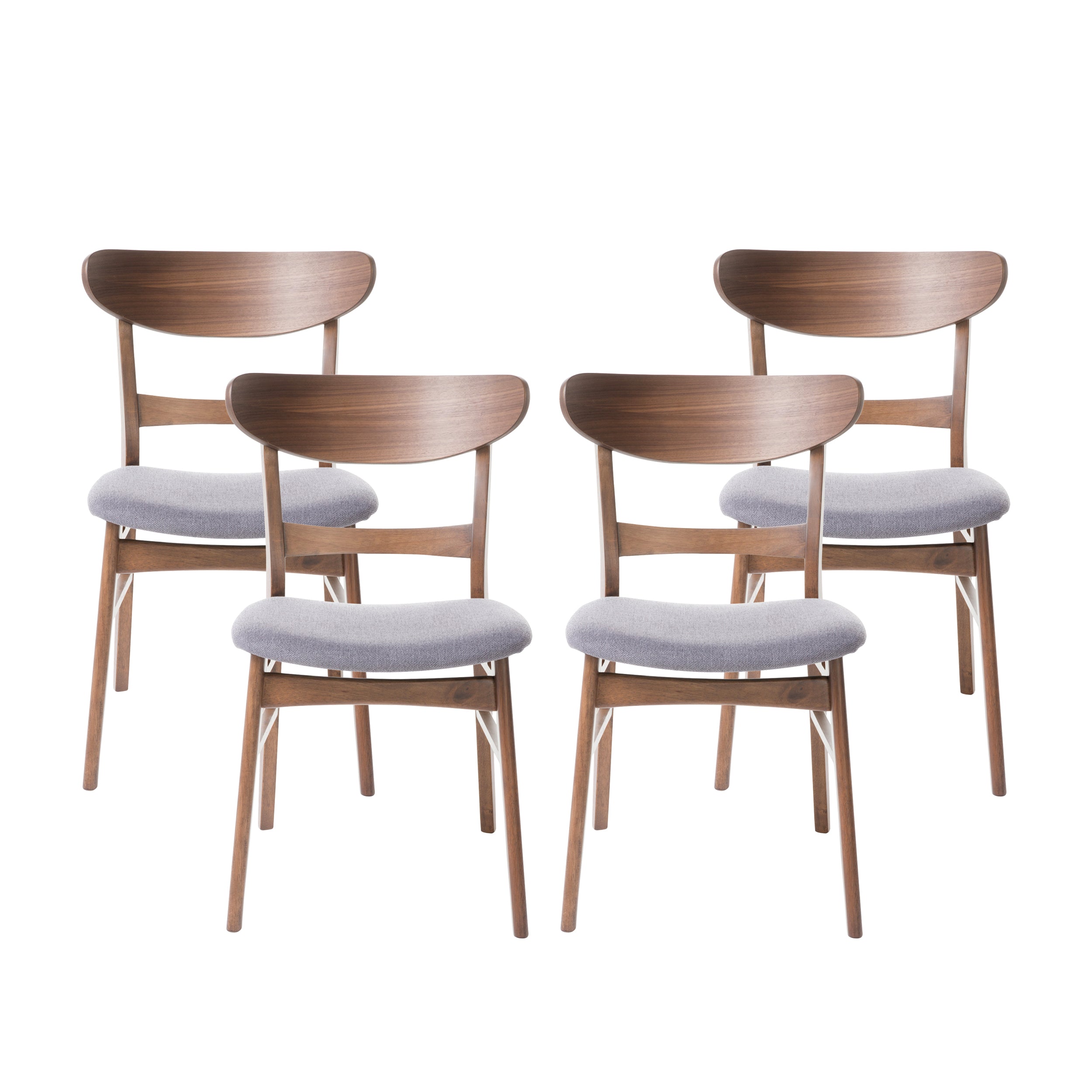 Isador Mid-Century Modern Dining Chairs (Set of 4)