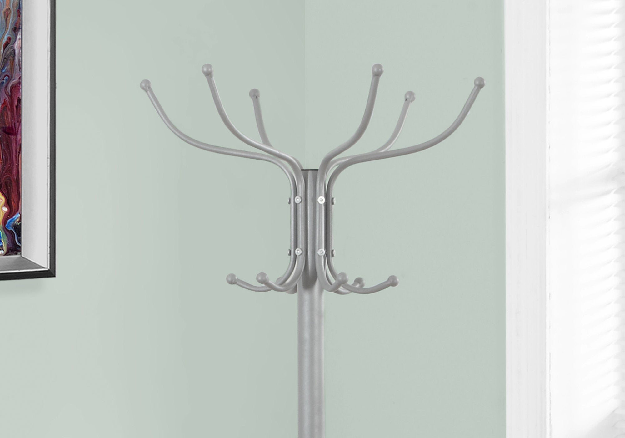 Coat Rack， Hall Tree， Free Standing， 12 Hooks， Entryway， 70