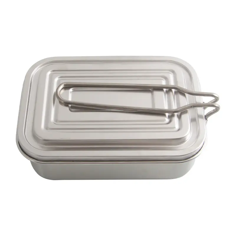 Mydays Outdoor 304 Stainless Steel Lock Clip Food Container Lunch Beno Box for Camping Hiking Picnic