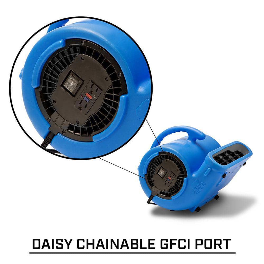 BAir 13 HP Air Mover for Water Damage Restoration Carpet Dryer Janitorial Floor Blower Fan in Blue