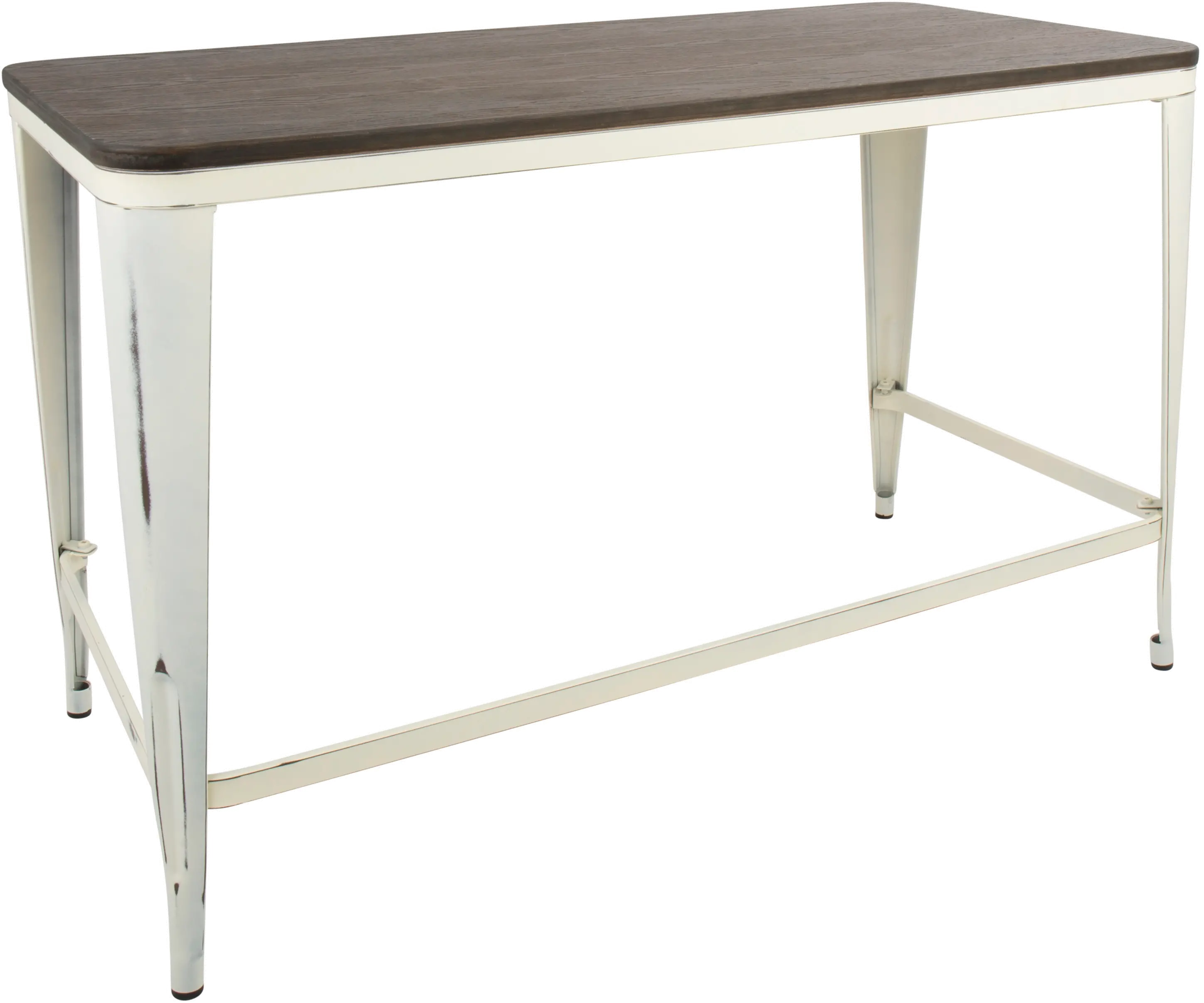 Cream and Espresso Industrial Desk in Vintage - Pia