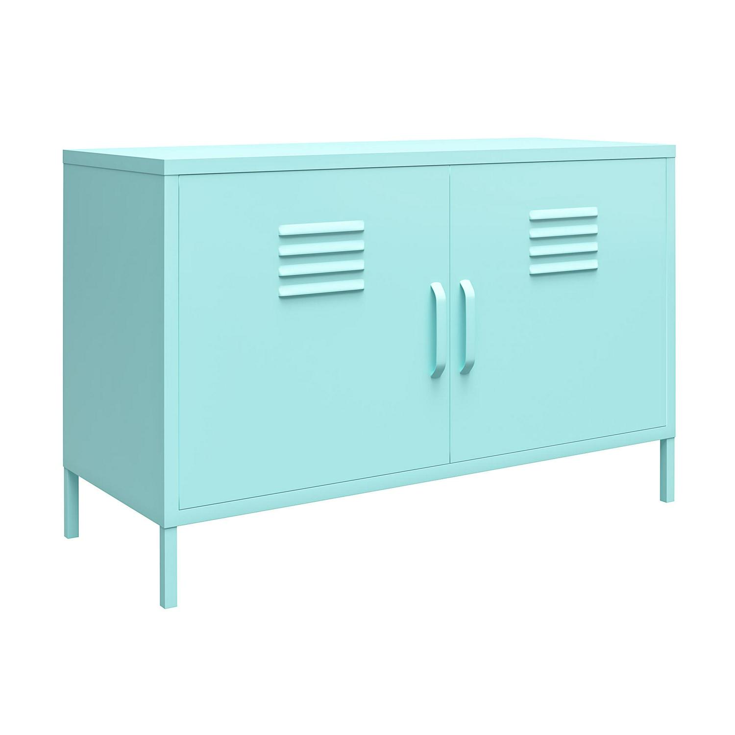 Novogratz Cache 2 Door Metal Locker Accent Cabinet， Mint