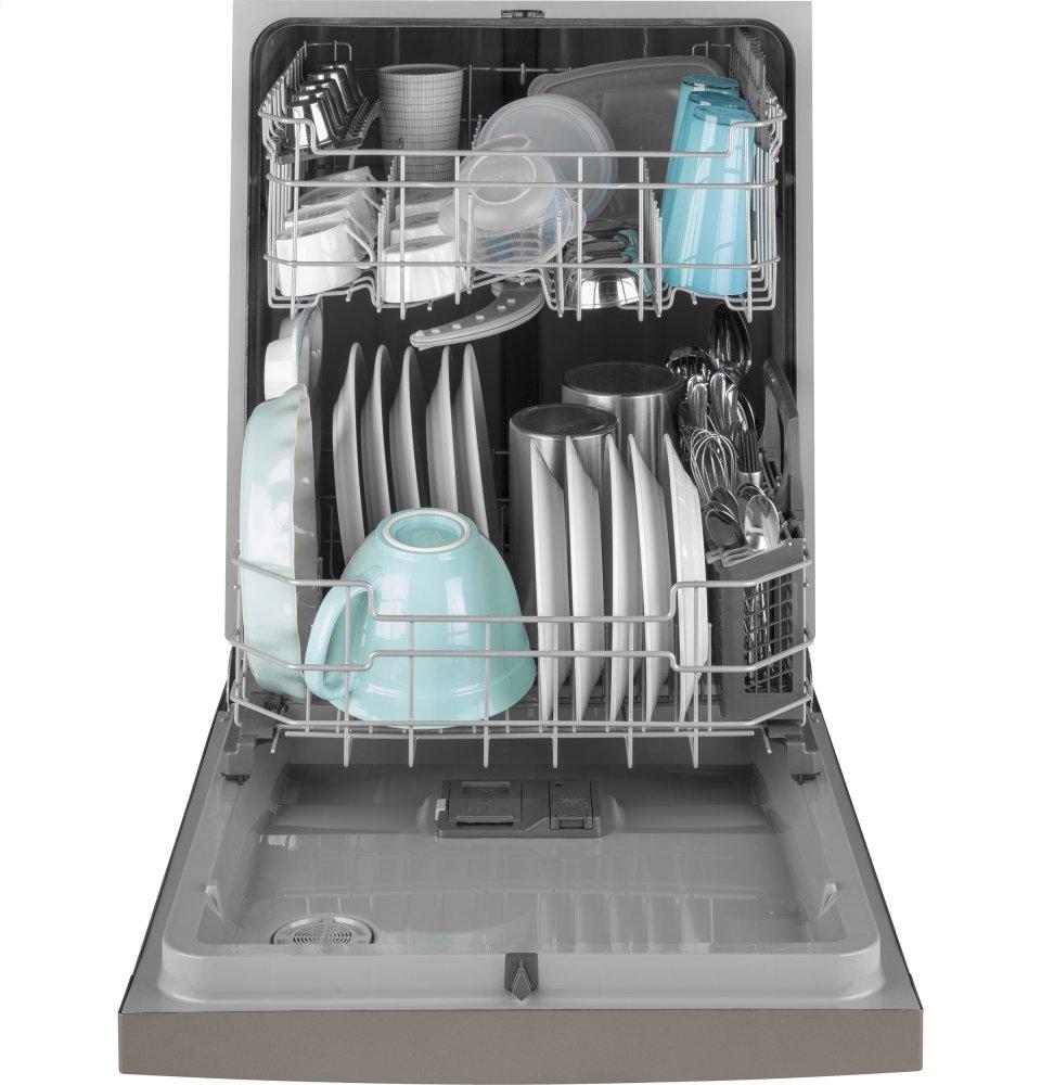 Ge Appliances GDF530PMMES Ge® Front Control With Plastic Interior Dishwasher With Sanitize Cycle & Dry Boost