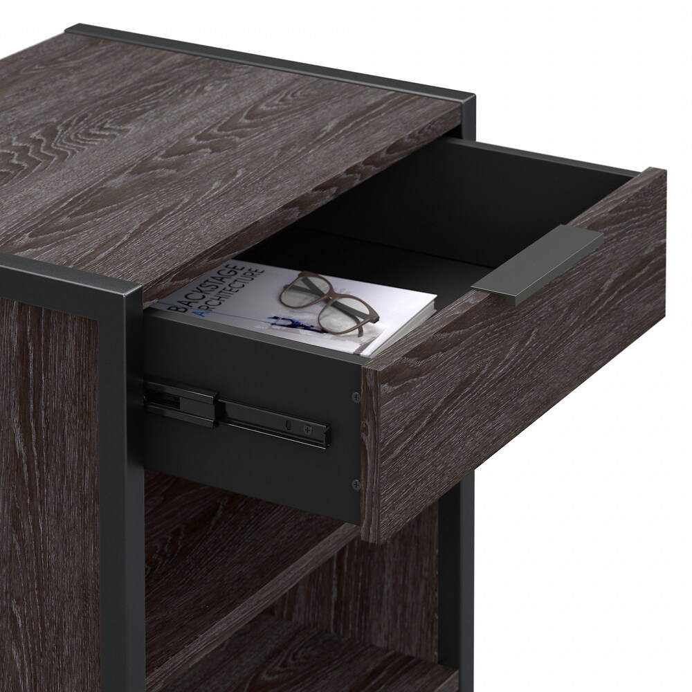 Atria Small End Table with Drawer and Shelves by Bush Furniture