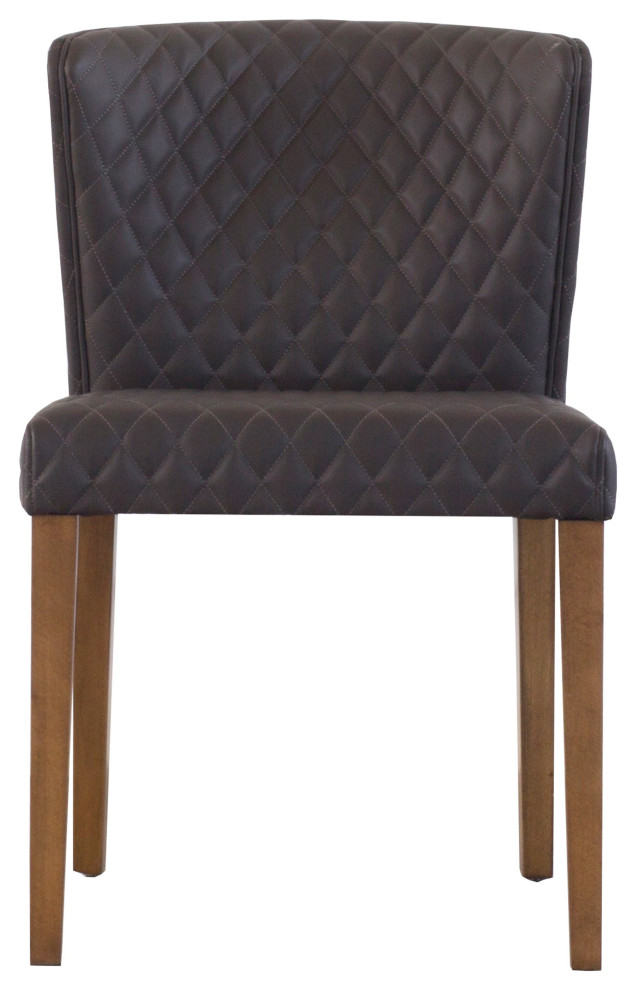 Albie KD Diamond Stitching PU Dining Side Chair   Transitional   Dining Chairs   by New Pacific Direct Inc.  Houzz