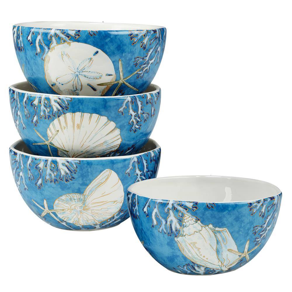 Certified International Playa Shells 16-Piece Earthenware Dinnerware Set (Service Set for 4) 89027RM