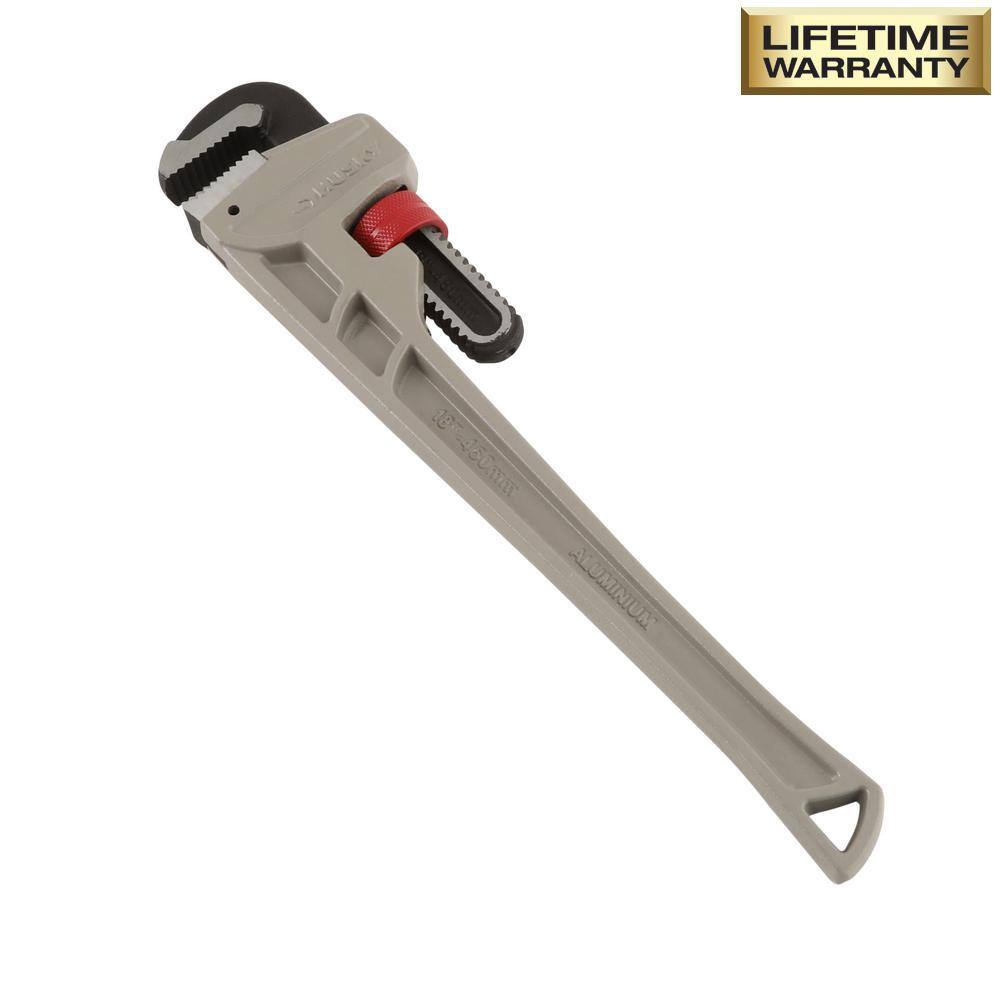 Husky 18 in. Aluminum Pipe Wrench with 2 in. Jaw Capacity WG-40A-18AL