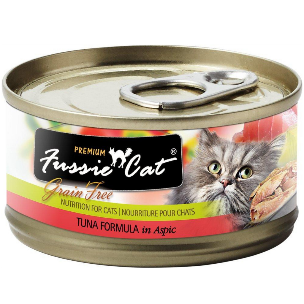 Fussie Cat Premium Tuna in Aspic Canned Cat Food， 2.82-oz