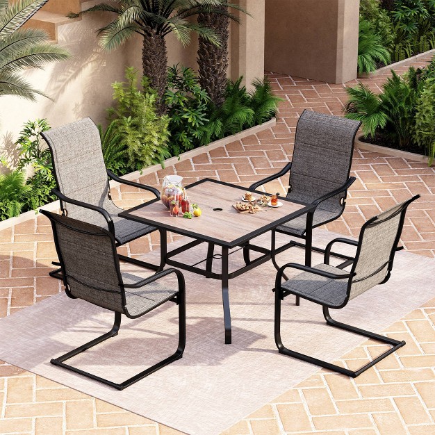 Square Table amp 4 C spring Motion Chairs Captiva Designs