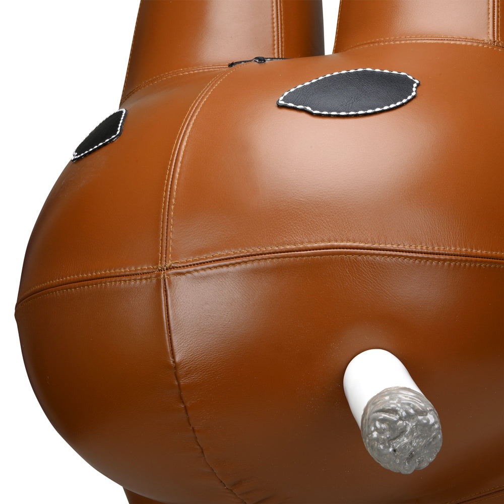 Kidrobot Art Giant Leather Smorkin' Labbit Stool by Frank Kozik - Brown Edition (PRE-ORDER)