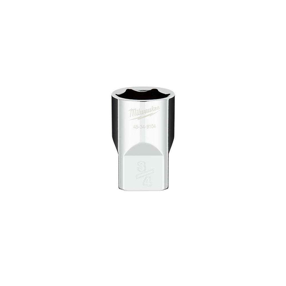 MW 1/2 in. Drive 3/4 in. SAE 6-Point Socket with FOUR FLAT Sides 45-34-9104 from MW