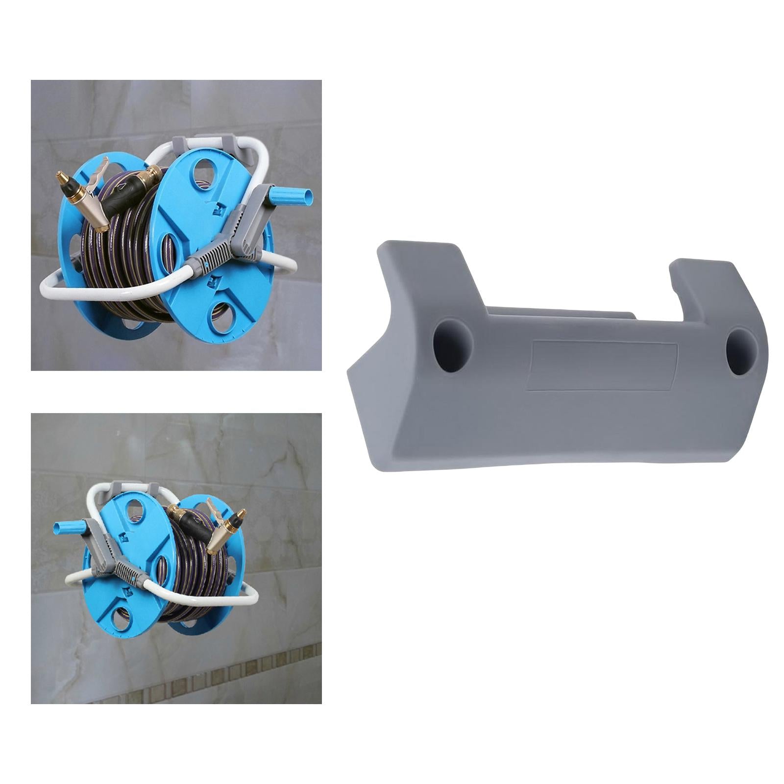 Garden Hose Holder， Wall-Mounted Reel Rack Hose Reel Bracket Flexible Pipe Storage Hanger Organizer for Lawn and Yard