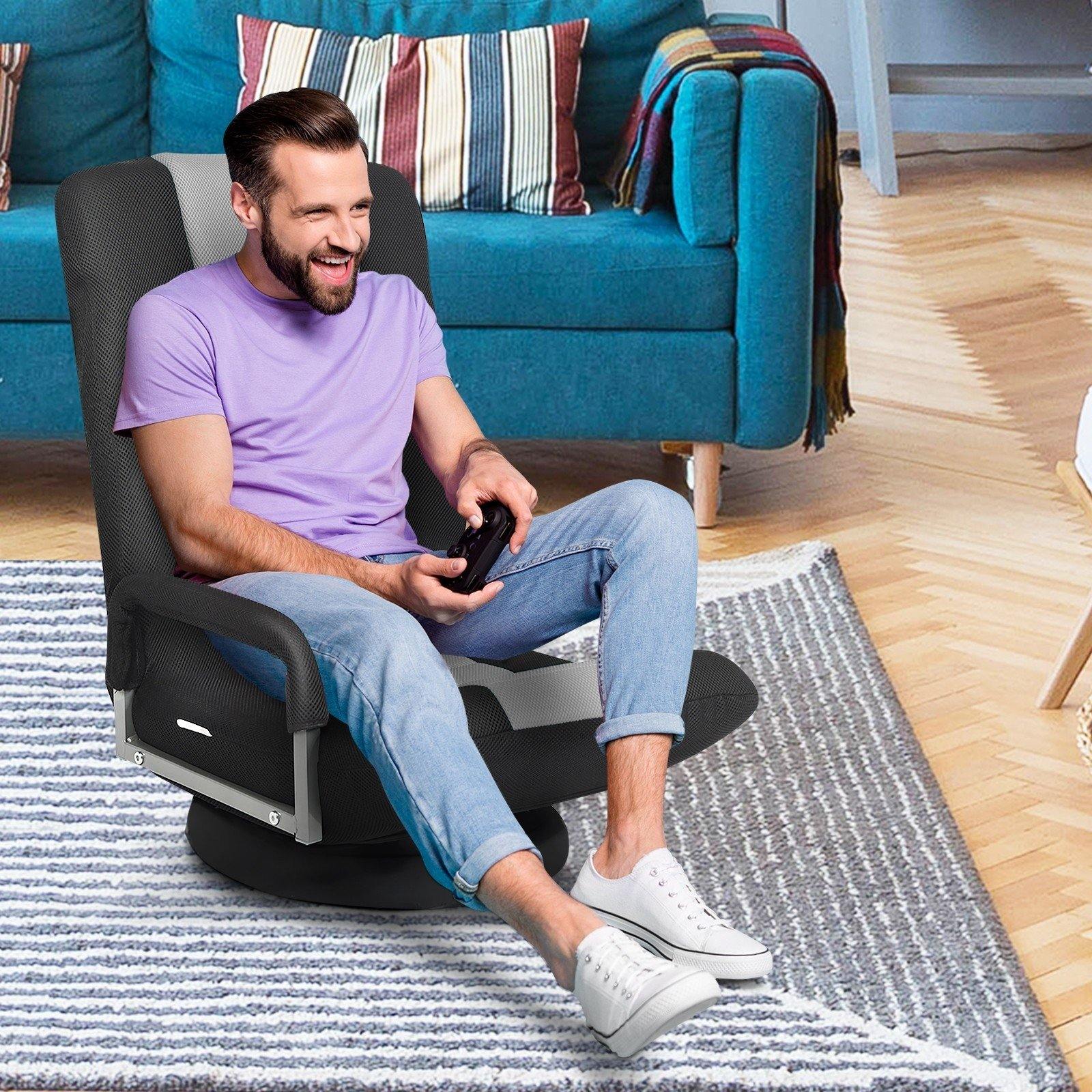 360 Degree Swivel Gaming Chair , Foldable Lazy Sofa Chair