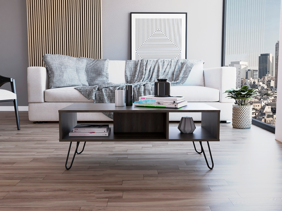 DEPOT E SHOP Vassel Coffee Table  Espresso   Midcentury   Coffee Tables   by DEPOT ESHOP LLC  Houzz