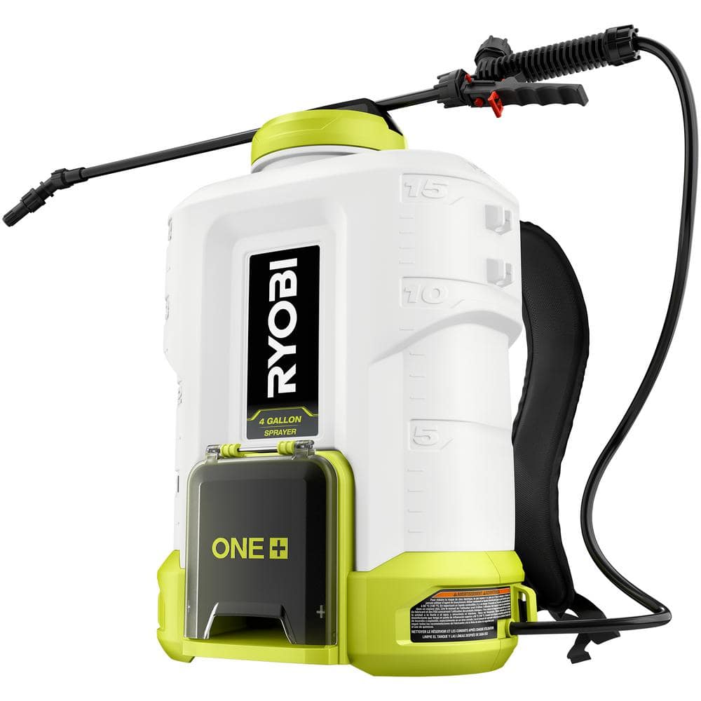 RYOBI ONE+ 18V Cordless Battery 4 Gal. Backpack Chemical Sprayer with 2.0 Ah Battery and Charger P2860