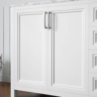 Home Decorators Collection Sandon 48 in. W x 22 in. D x 34.5 in. H Single Sink Bath Vanity in White with White Carrara Marble Top Sandon 48W