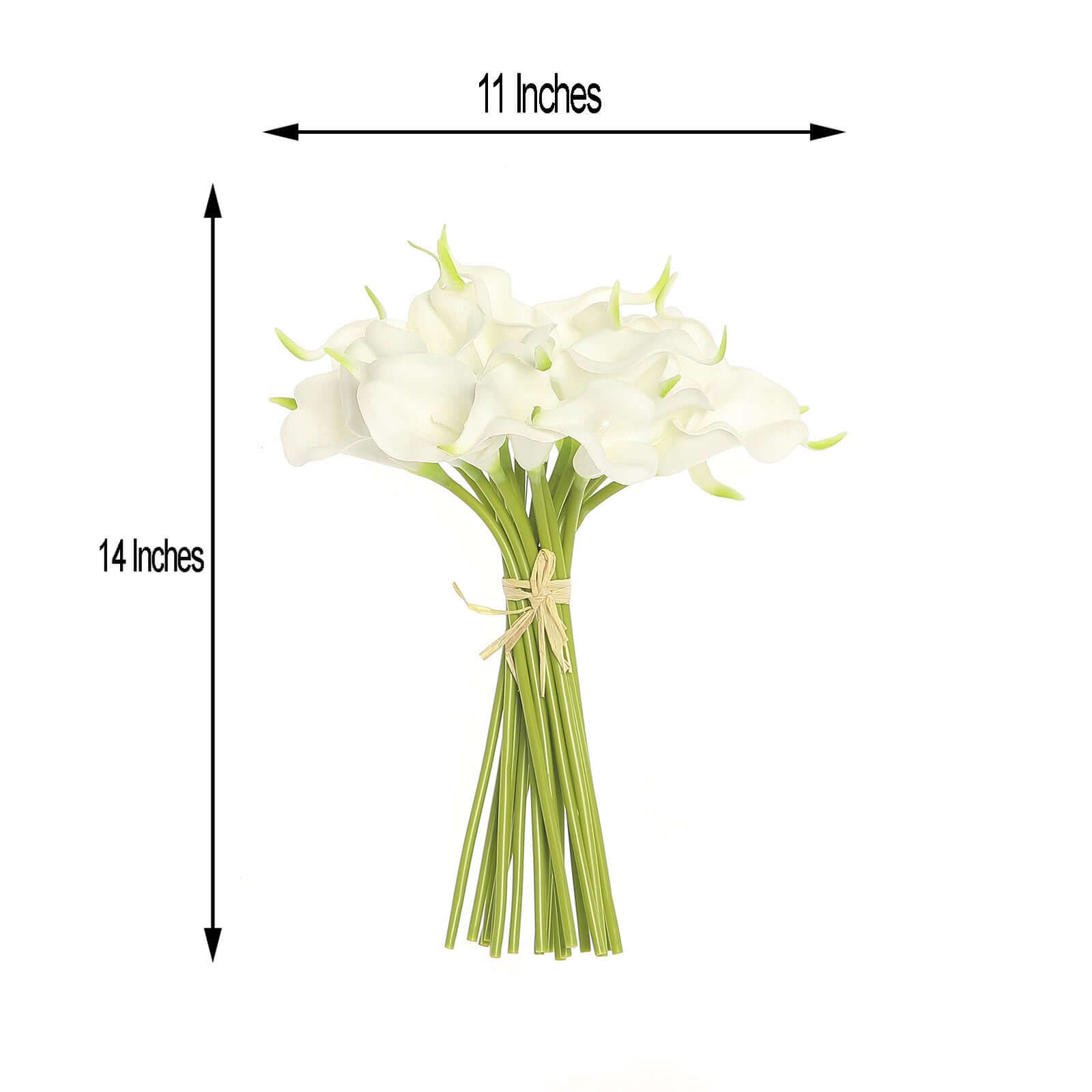 20 Stems White Artificial Poly Foam Calla Lily Flowers 14