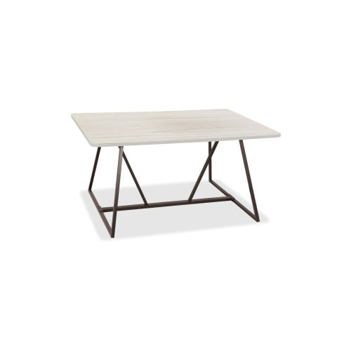 Safco Oasis Sitting-Height Teaming Table High Pressure Laminate (HPL)， White Top - 60