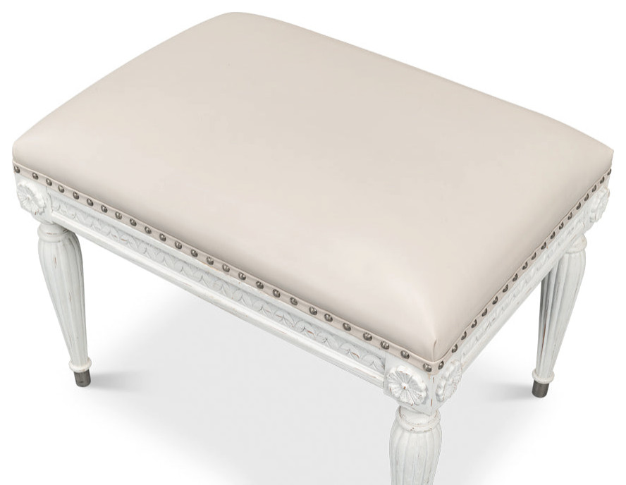 Layne Bungalow Ottoman   Traditional   Footstools And Ottomans   by Sideboards and Things  Houzz