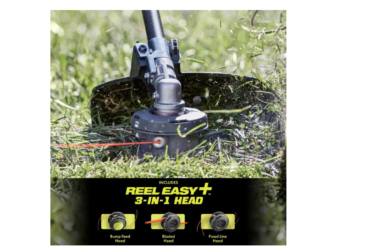 RYOBI RY40960VNM 40V HP Brushless 600 CFM 155 MPH Cordless Leaf Blower and Carbon Fiber String Trimmer with 4.0 Ah Battery and Charger