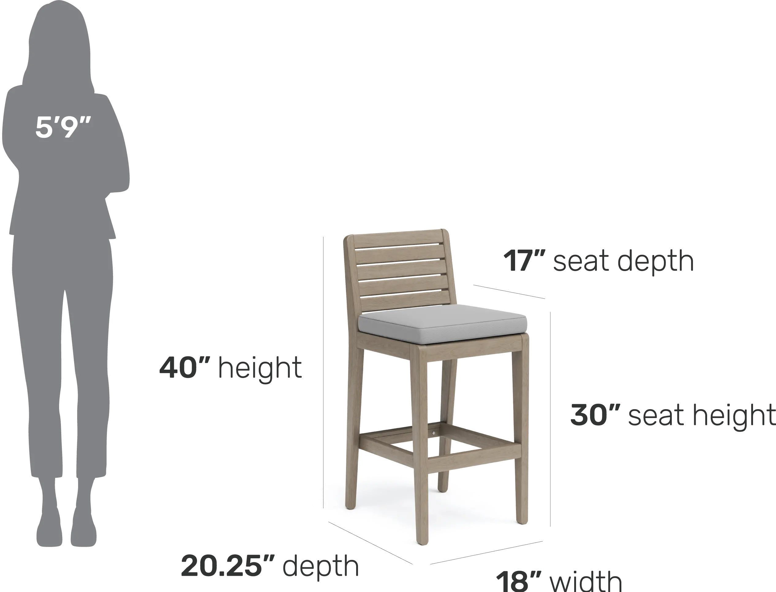 Sustain Brown Outdoor Barstool