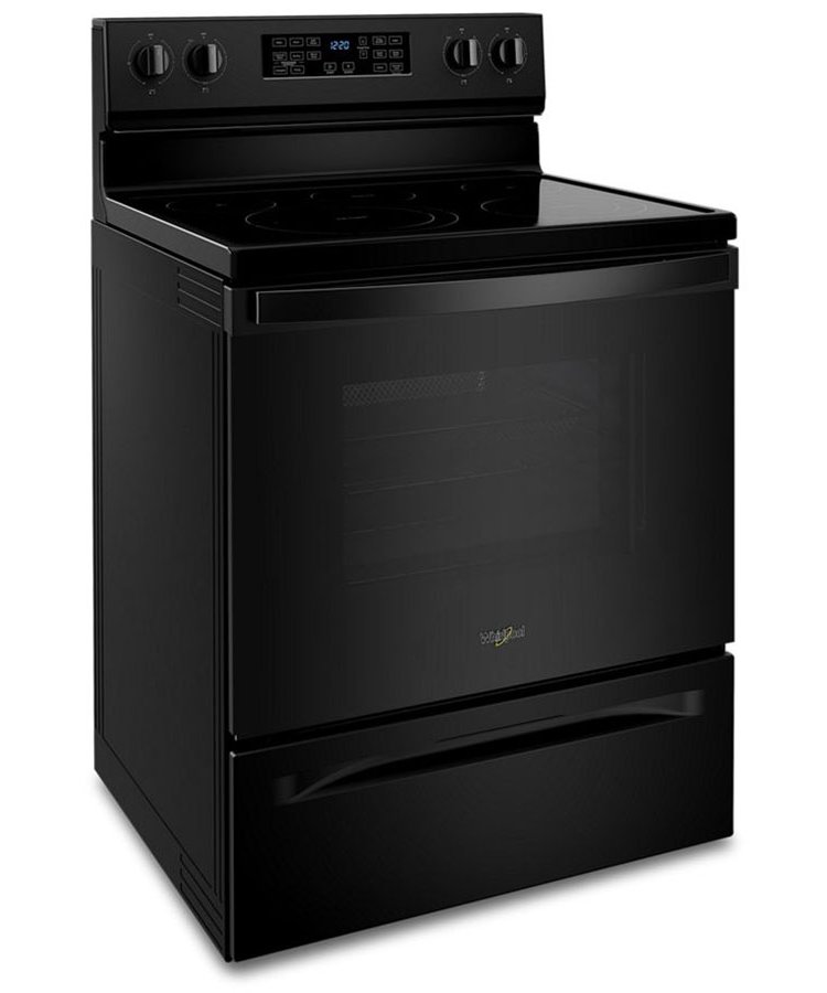 Whirlpool 5.3 Cu. Ft. Black Electric 5-In-1 Air Fry Oven