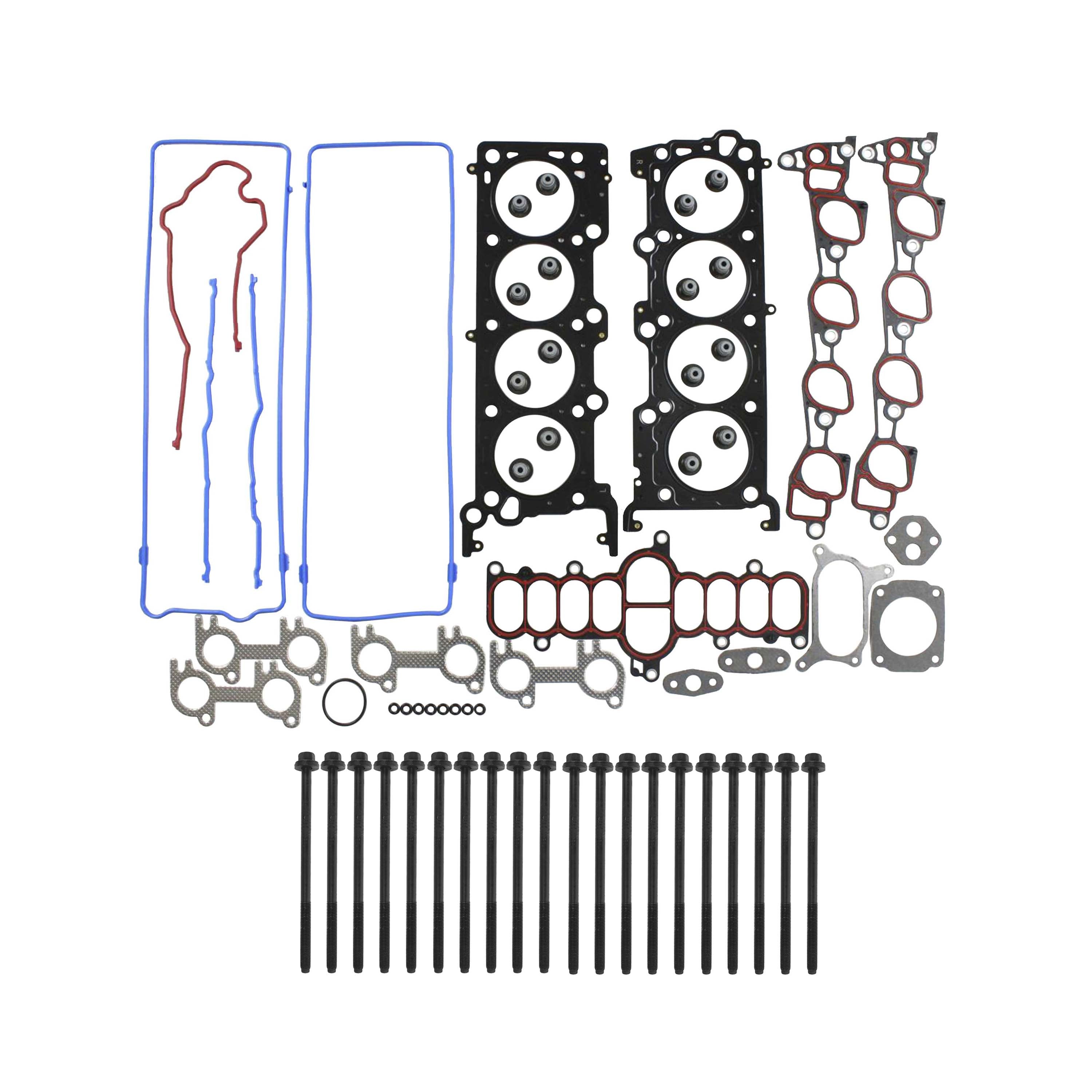 DNJ HGB4167 Cylinder Head Set with Head Bolt Kit For 1997-1999 for Ford Expedition 4.6L 281cid V8 SOHC