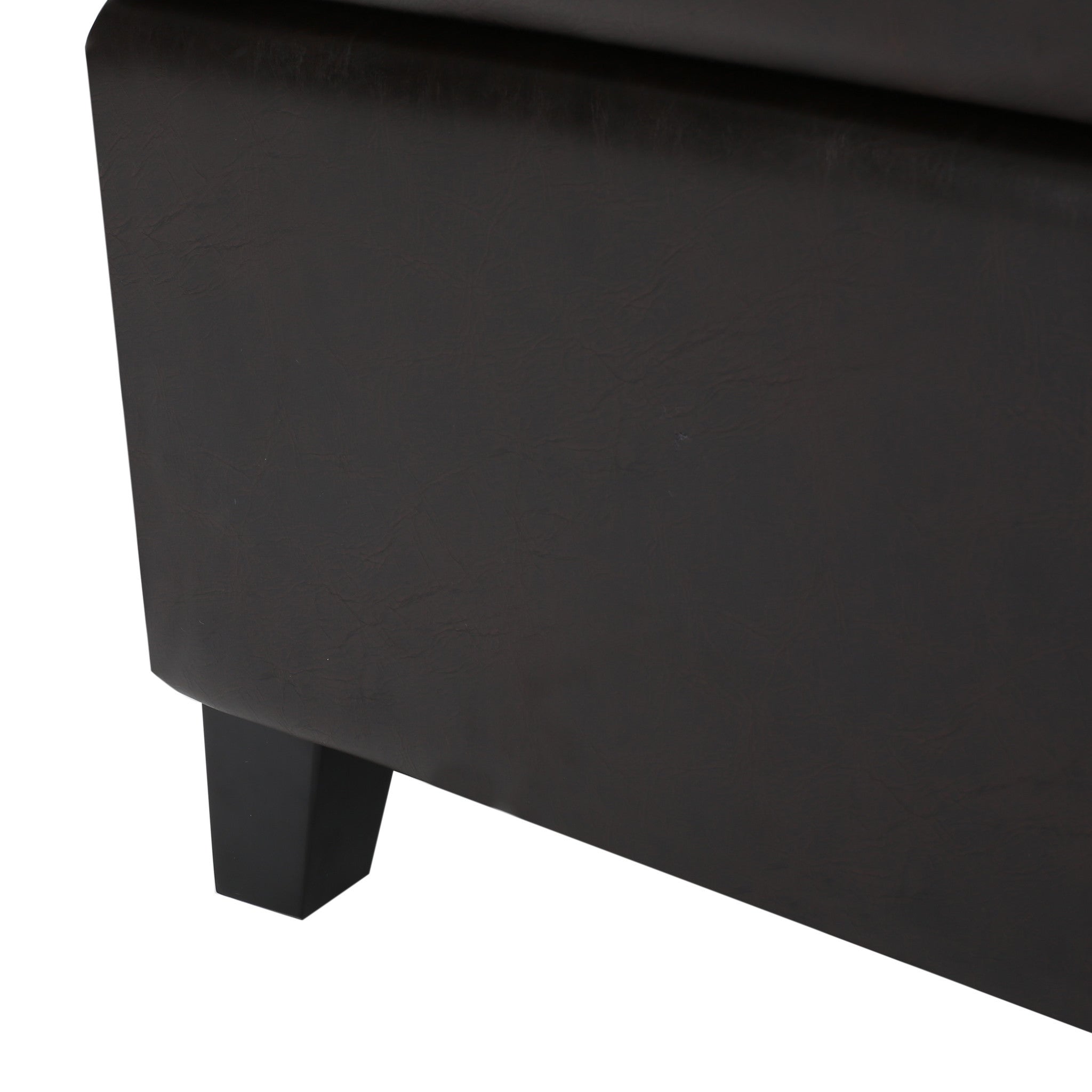 Brianna Rectangle Leather Storage Ottoman Bench