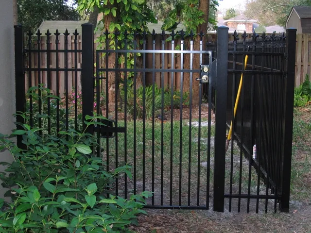 Privacy fence  garden building black aluminum fence post