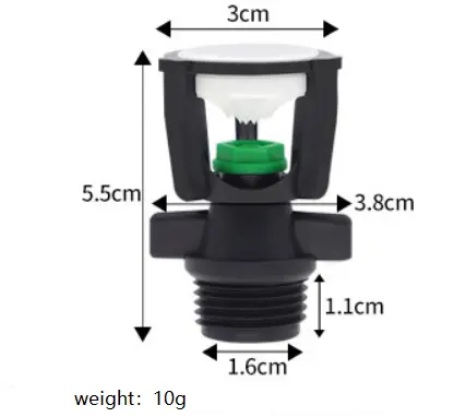 1/2 ''rotating small nozzle irrigation nozzle garden sprinkler