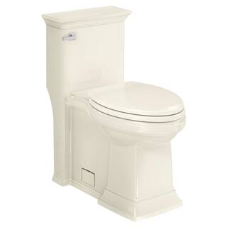 American Standard Town Square S 1-Piece 1.28 GPF Single Flush Elongated Toilet in Linen Seat Included 2851A104.222