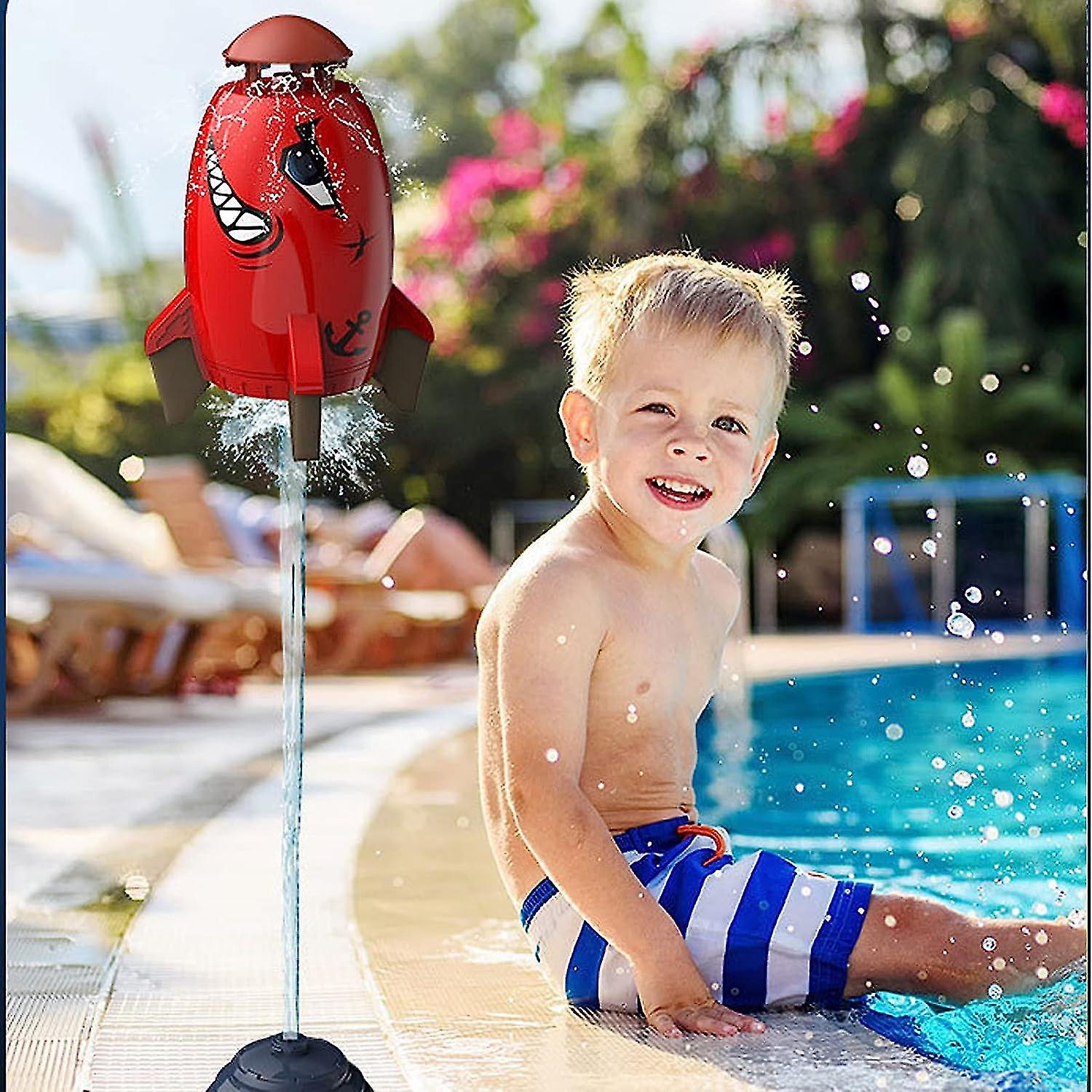 Rocket Water Sprinkler Children's Outdoor Sprinkler Toy  For Children With 3m Water Hose