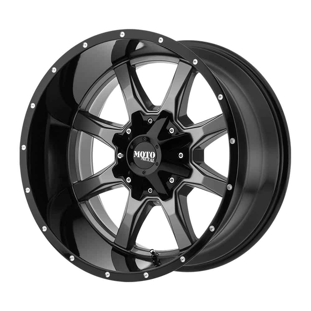 Moto Metal MO970 MO970 20X10 5X5.0/5.5 G-GRY BLK LP -24MM