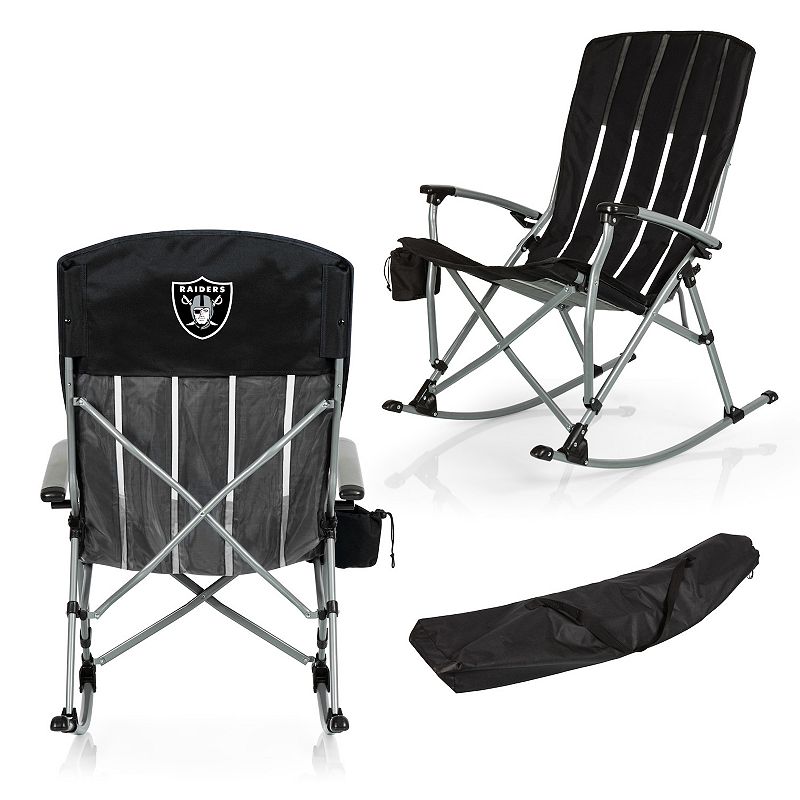 NFL Las Vegas Raiders Outdoor Rocking Camping Chair