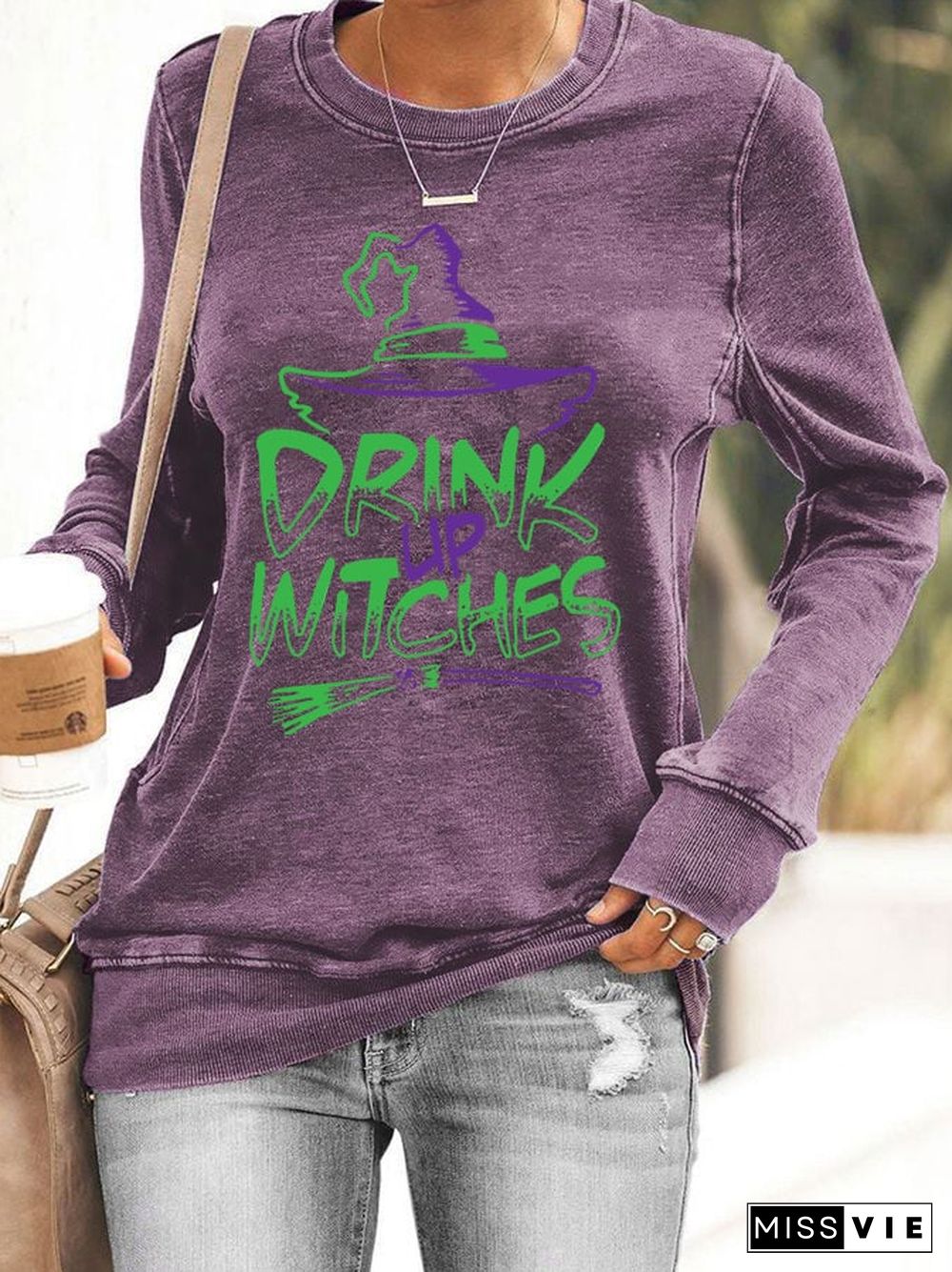 Women's Drinking up Witches Sweatshirt