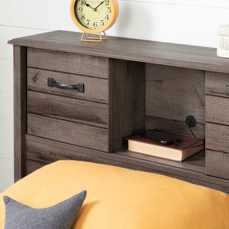 South Shore Ulysses Bookcase Headboard with Doors