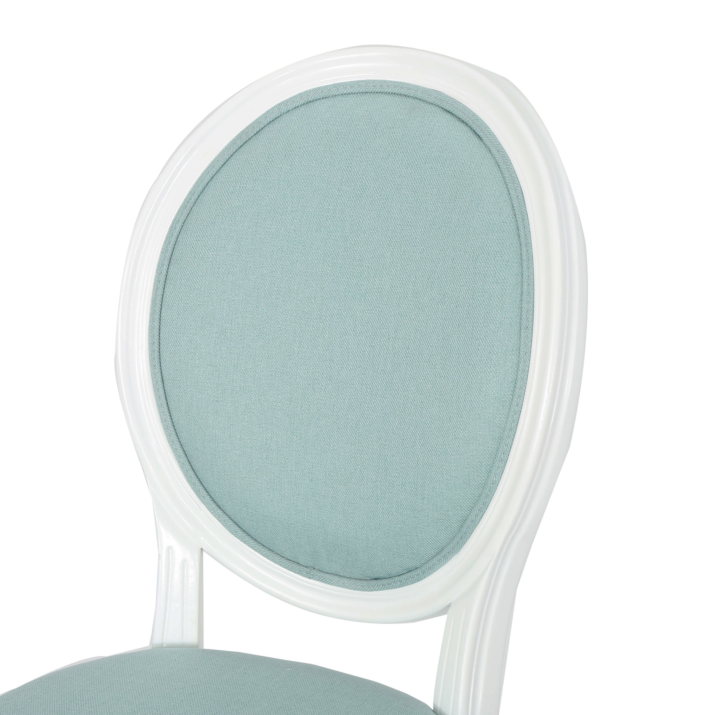 Adelise Traditional Light Blue Upholstered Fabric Dining Chairs (Set of 2)