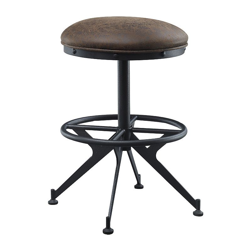 Counter Height Stool with Adjustable Height， Black