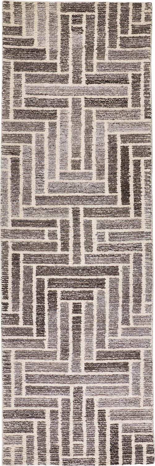 Palatez Hand Tufted Gray and Ivory Rug by BD Fine