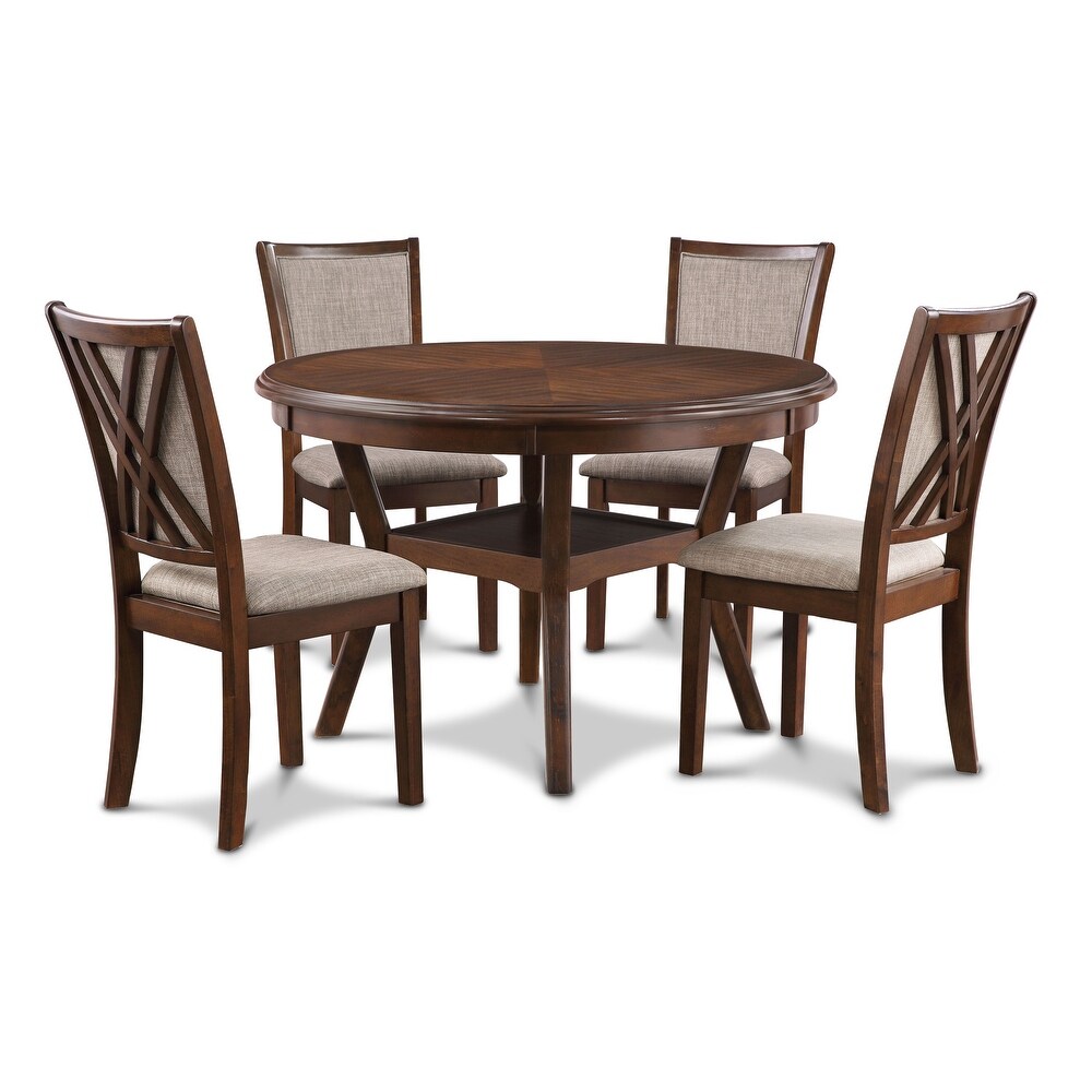 New Classic Furniture Baart 5 Piece Round Dining Set