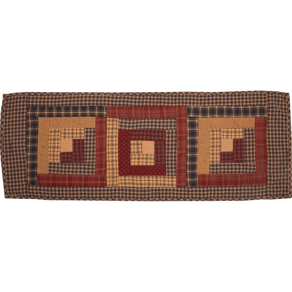 Millsboro Log Cabin Block Quilted Runner