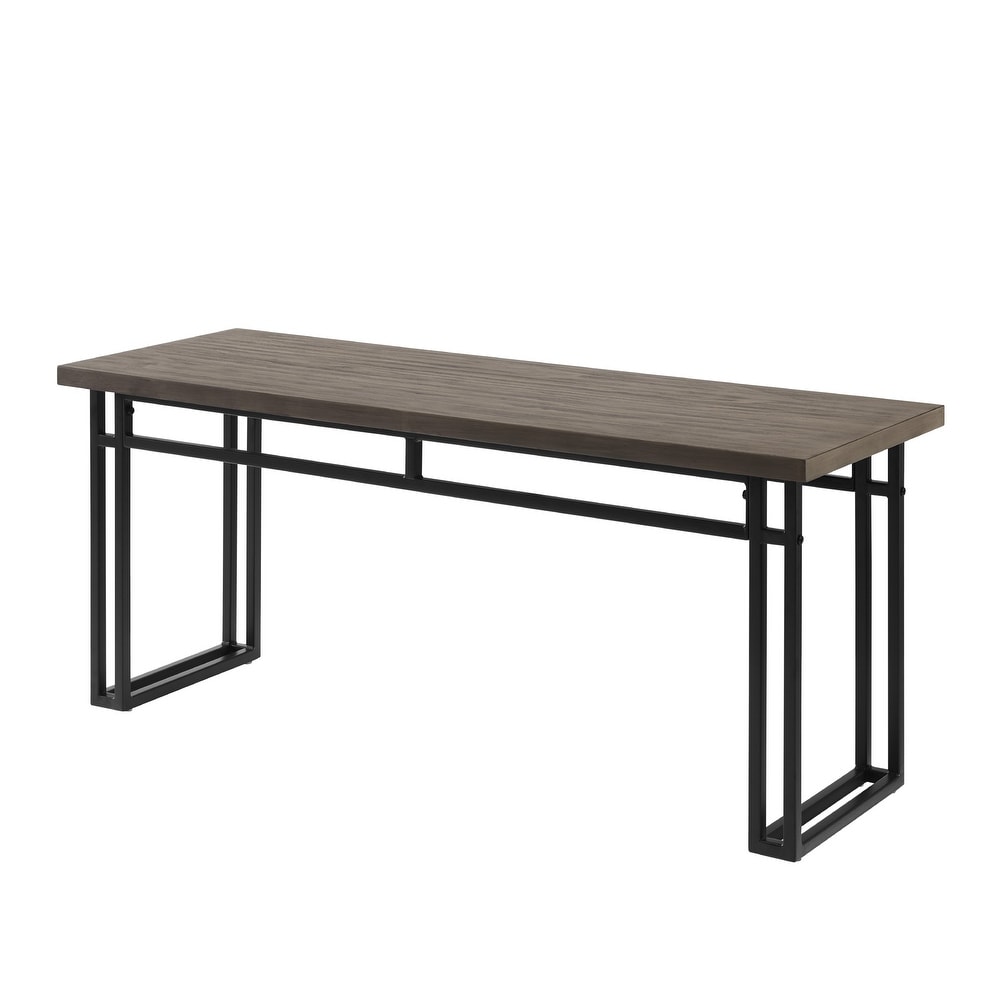 Middlebrook 44 inch Modern Metal Leg Dining Bench