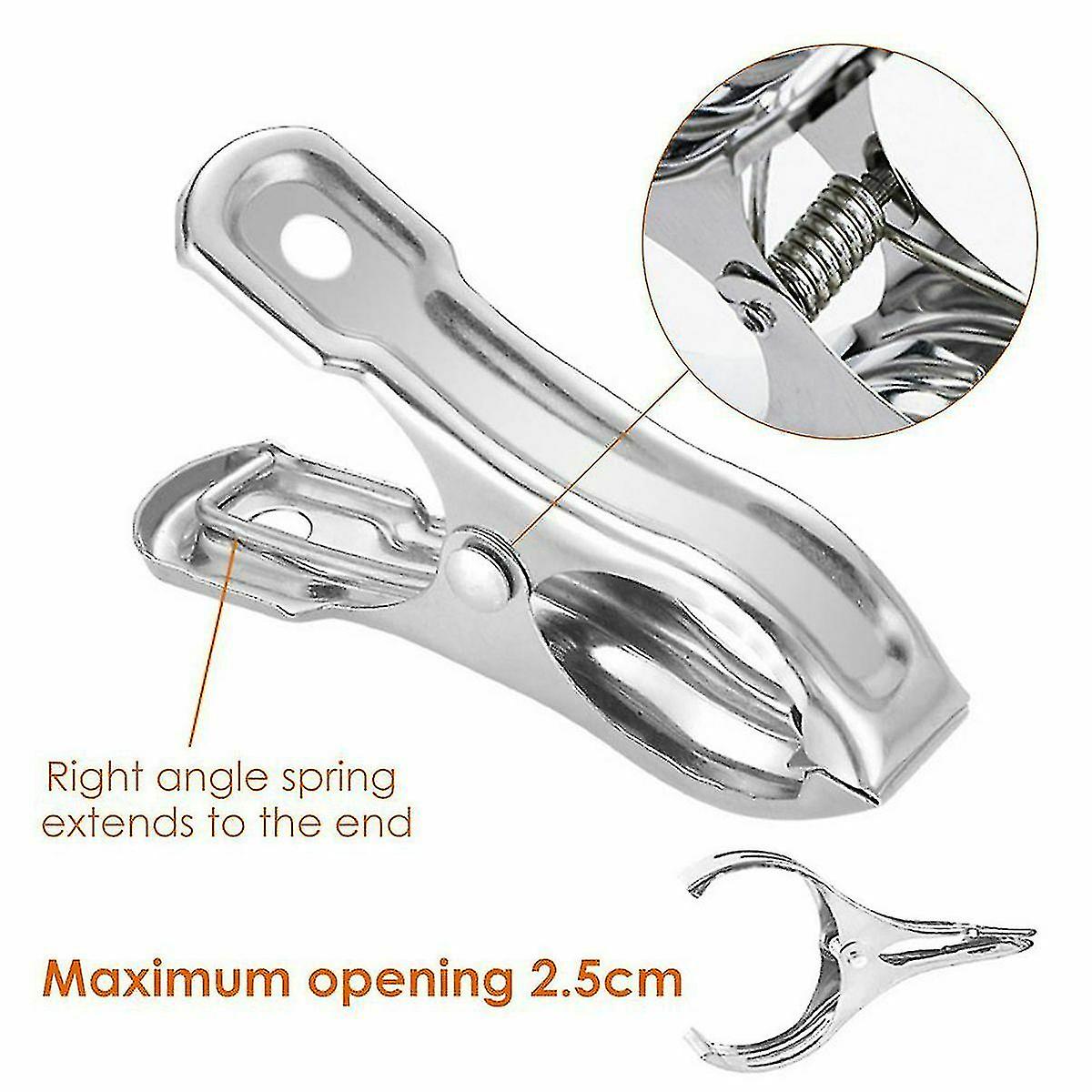 20pcs Metal Clothes Pegs， Stainless Steel Clothes Pegs， Outerwear Clothes Pegs