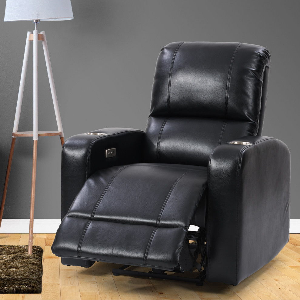 CorLiving Oren PU Theatre Recliner   Contemporary   Recliner Chairs   by CorLiving Distribution LLC  Houzz