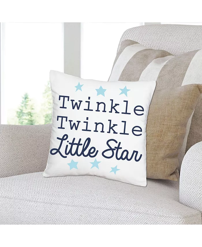 Big Dot of Happiness Twinkle Twinkle - Decor Cushion Case Throw Pillow Cover - 16 x 16 In