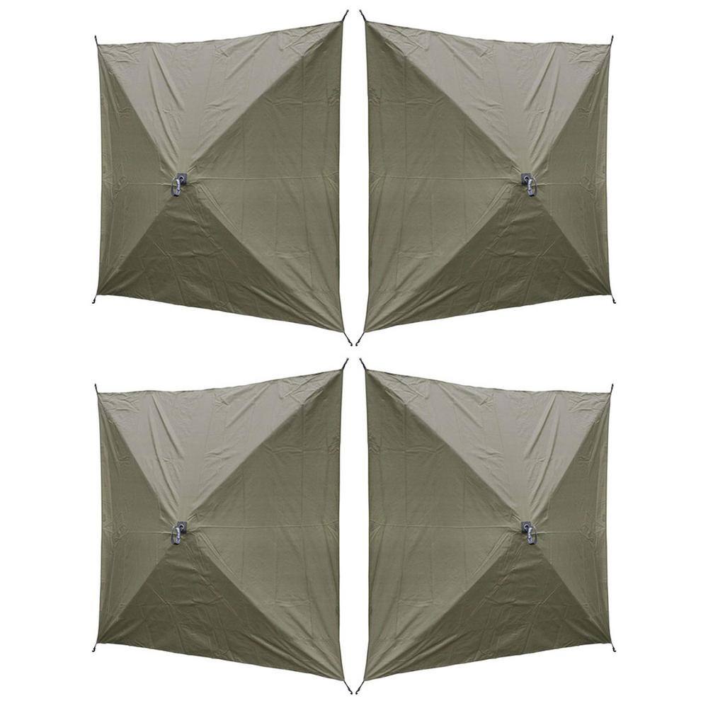 Clam Quick-Set Traveler Green Outdoor Screen Shelter with Wind Panels (4-Pack) CLAM-TV-9870 + 2 x CLAM-WP-2PK-9896