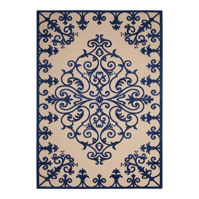 Nourison Aloha Large Medallion Indoor Outdoor Area Rug - 9'3'' x 12'9''