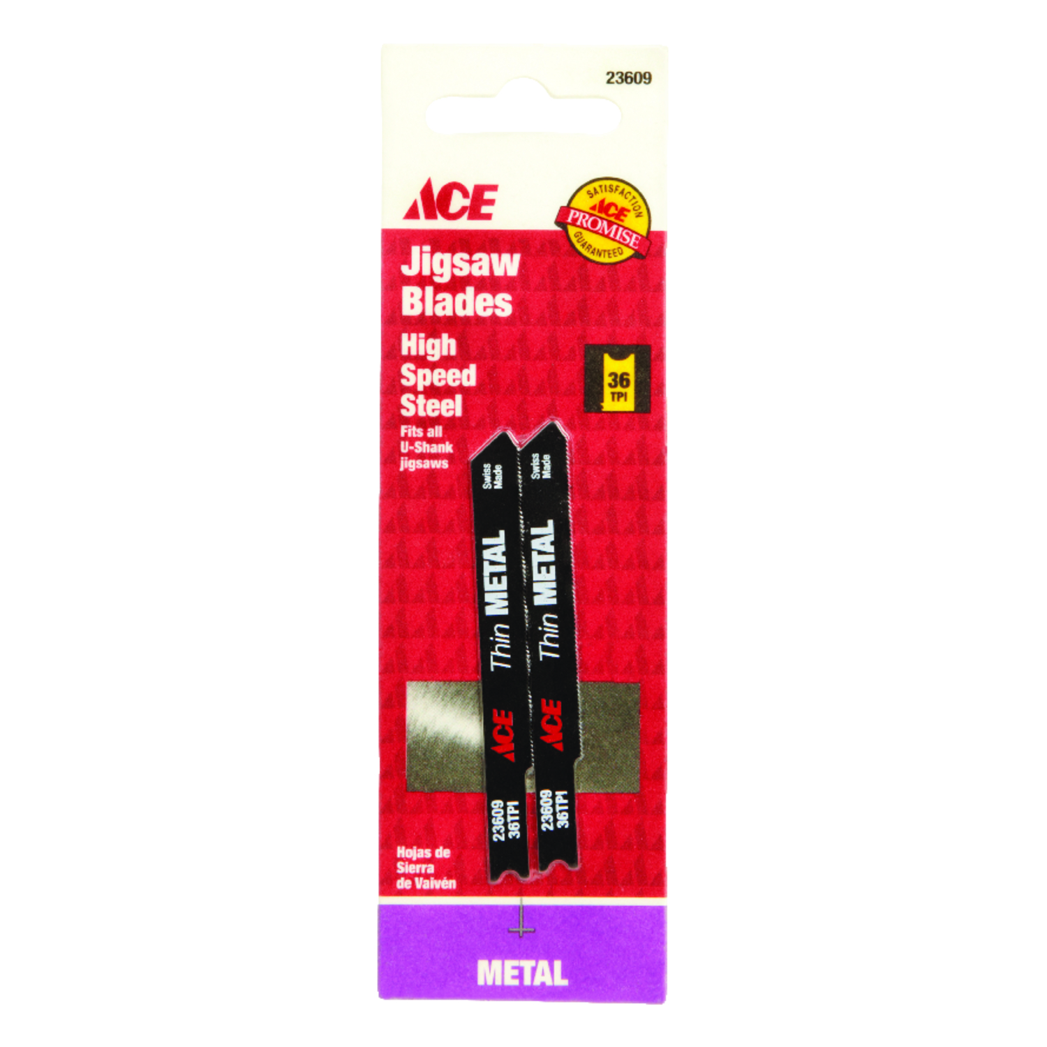 Ace 2-3/4 in. Carbon Steel Universal Jig Saw Blade 36 TPI 2 pk