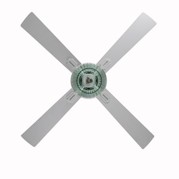 Eva River of Goods Remote Controlled Green Ribbed Sea Glass Shaded 1-Light 52-Inch Ceiling Fan Shopping - The Best Deals on Ceiling Fans | 40051327