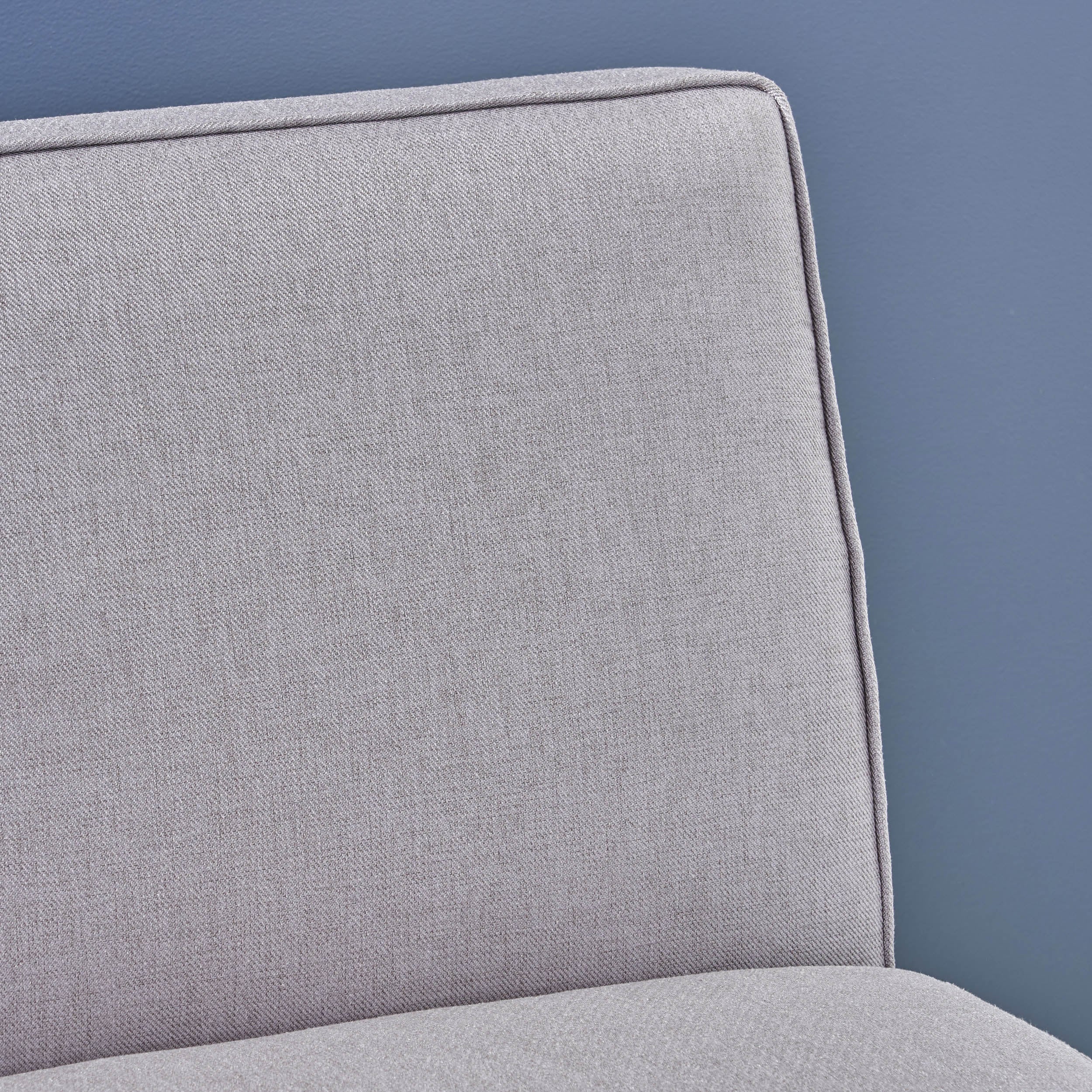 Charlotte Light Grey Fabric Settee